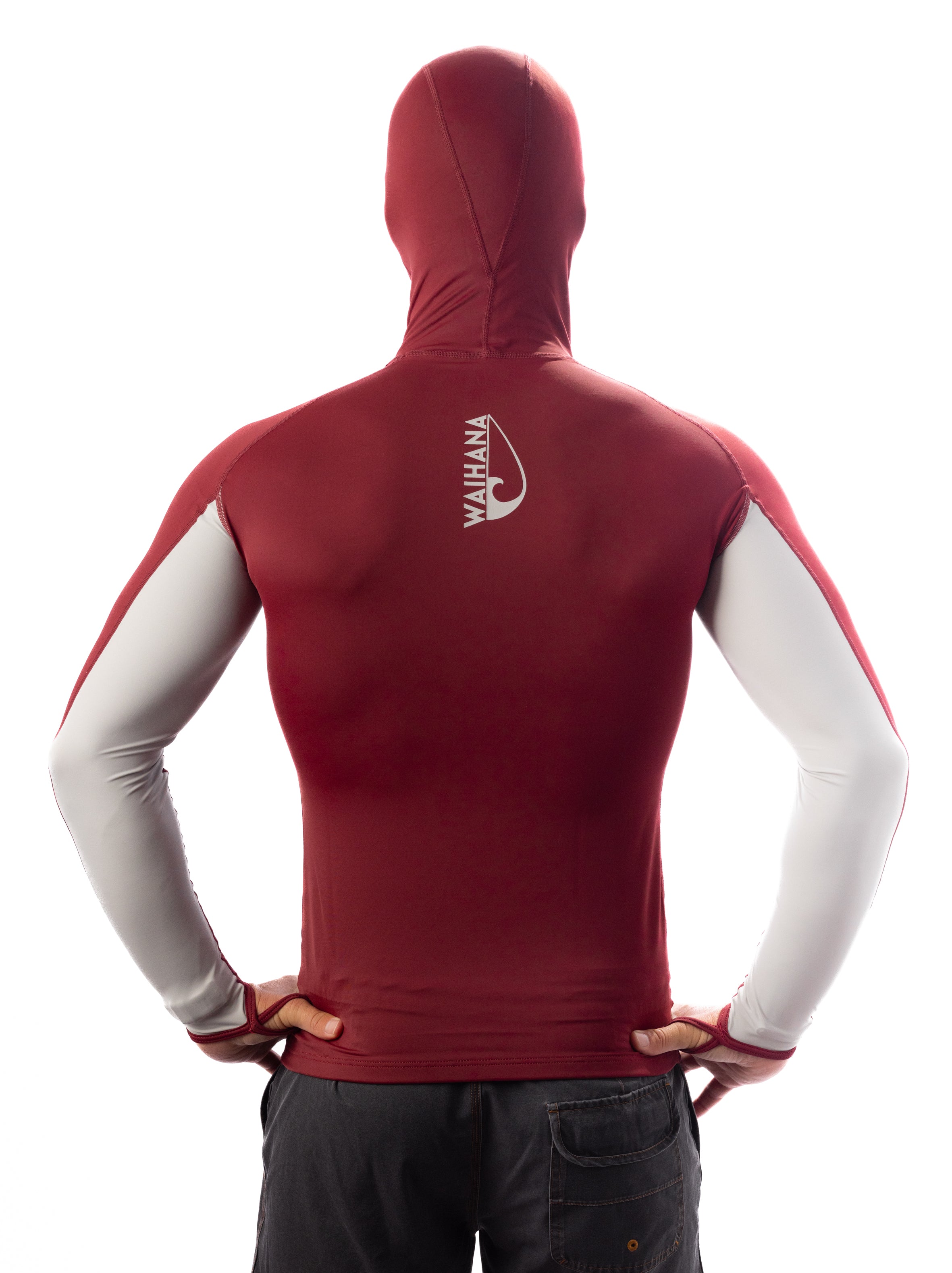 Waihana Marooncarvicohoodedsurfrashguard 6