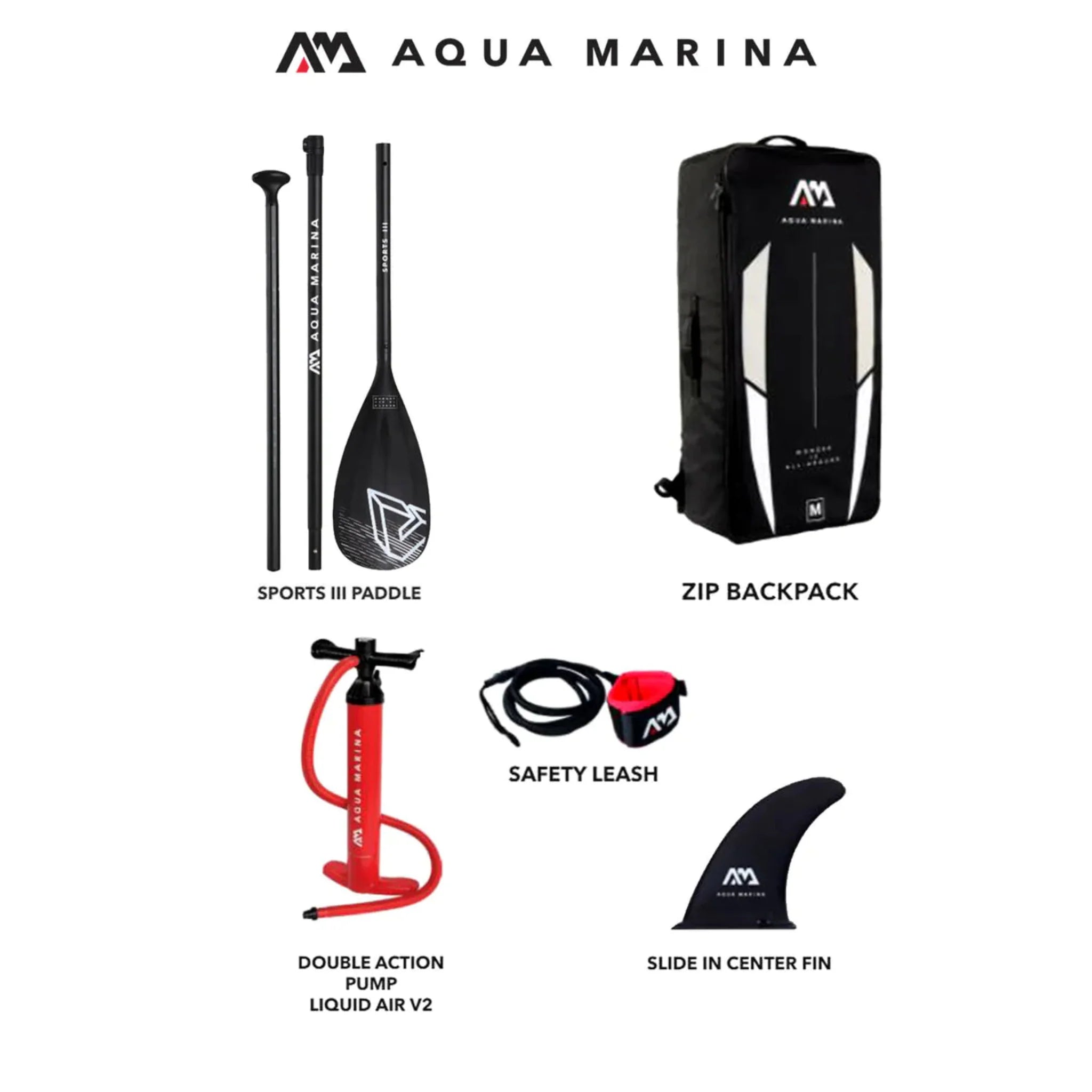Aqua Marina Atlas Bt 21Atp All Around Inflatable Paddleboard For Wide Range With Adjustable Bungee 12Ft Sak57569 Package Inclusions