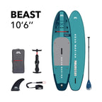 Aqua Marina Beast Bt 23Bep Advanced All Around Inflatable Sup With Carbon Hybrid Paddle 10Ft Sak89512 Package Inclusions