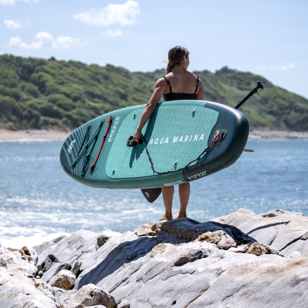 Aqua Marina Breeze Bt 23Brp Green Compact Inflatable Sup With Drop Stitch Light Technology 9Ft Sak68745 402583