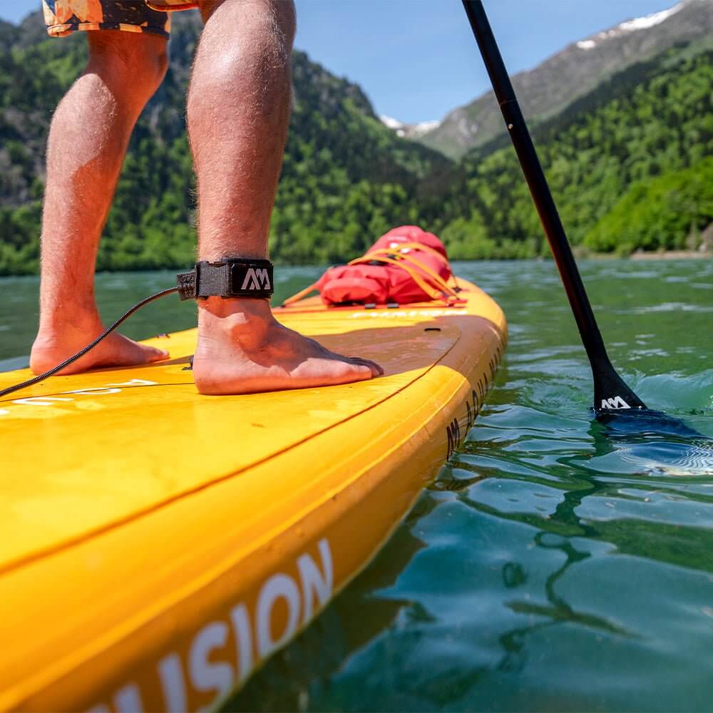 Aqua Marina Fusion Bt 23Fup Premium All Around Sup With Durable Pvc Rail Layers And New Grooved Eva Footpad 10Ft Sak37195 Lifestyle Focus Details