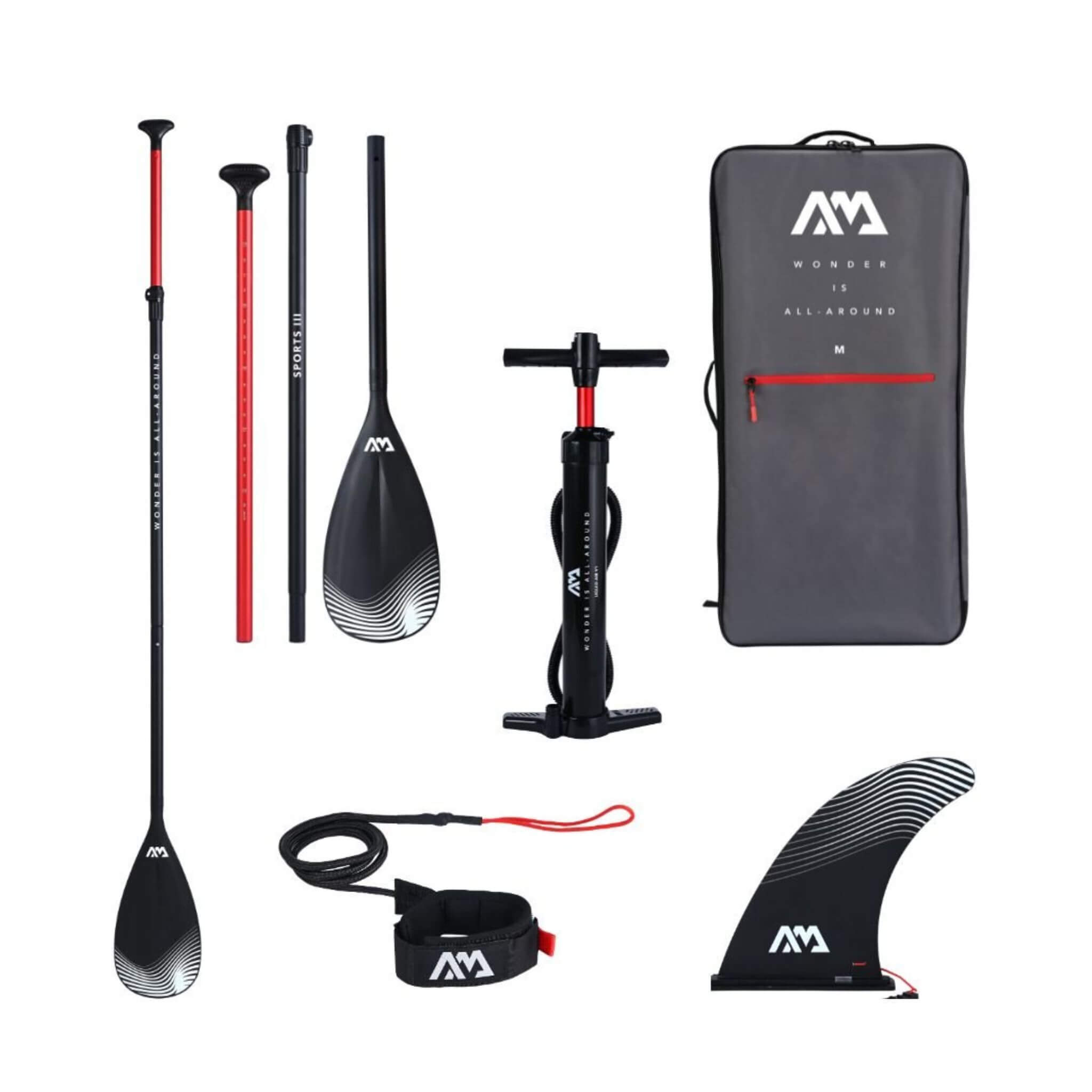 Aqua Marina Fusion Bt 23Fup Premium All Around Sup With Durable Pvc Rail Layers And New Grooved Eva Footpad 10Ft Sak37195 Package Inclusions