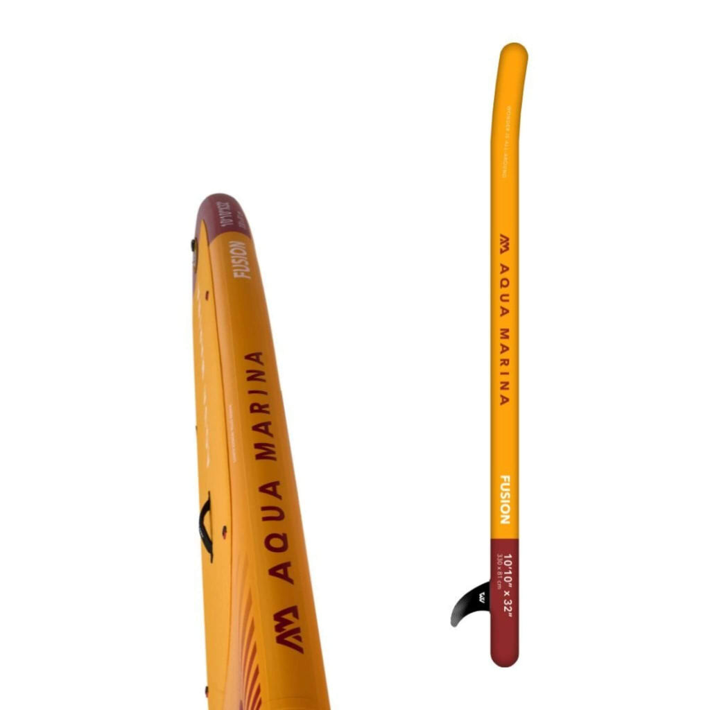 Aqua Marina Fusion Bt 23Fup Premium All Around Sup With Durable Pvc Rail Layers And New Grooved Eva Footpad 10Ft Sak37195 Thickness