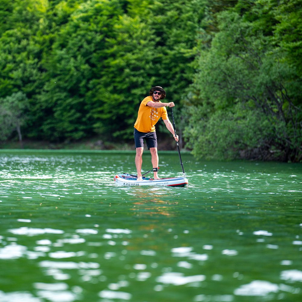 Aqua Marina Hyper Bt 23Hy02 Navy Touring Sup With Hydrodynamic Rail Edges And Adjustable Bungee 12Ft Sak23285 605771