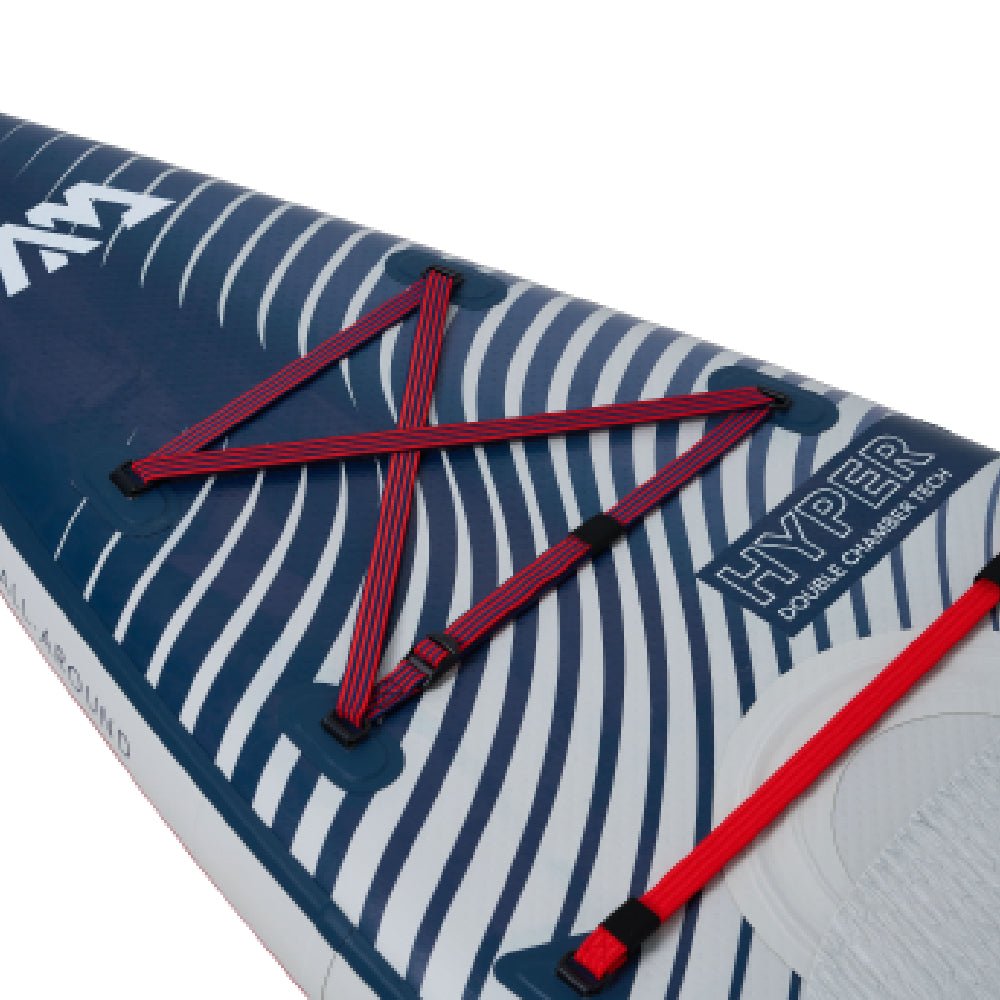 Aqua Marina Hyper Bt 23Hy02 Navy Touring Sup With Hydrodynamic Rail Edges And Adjustable Bungee 12Ft Sak23285 633946