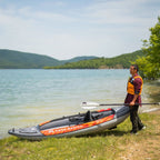 Aqua Marina Memba 330 1 Person Ultra Stiff Touring Kayak With Double Wall Fabric Floor 10Ft Sak56789 160098