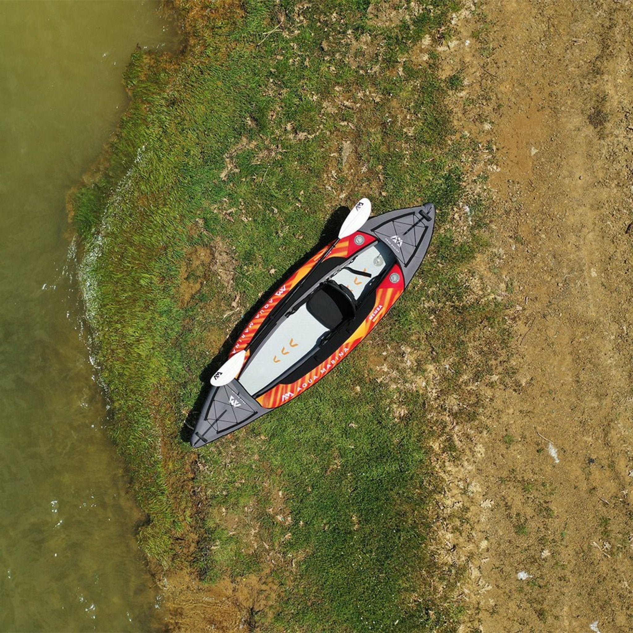 Aqua Marina Memba 330 1 Person Ultra Stiff Touring Kayak With Double Wall Fabric Floor 10Ft Sak56789 571753