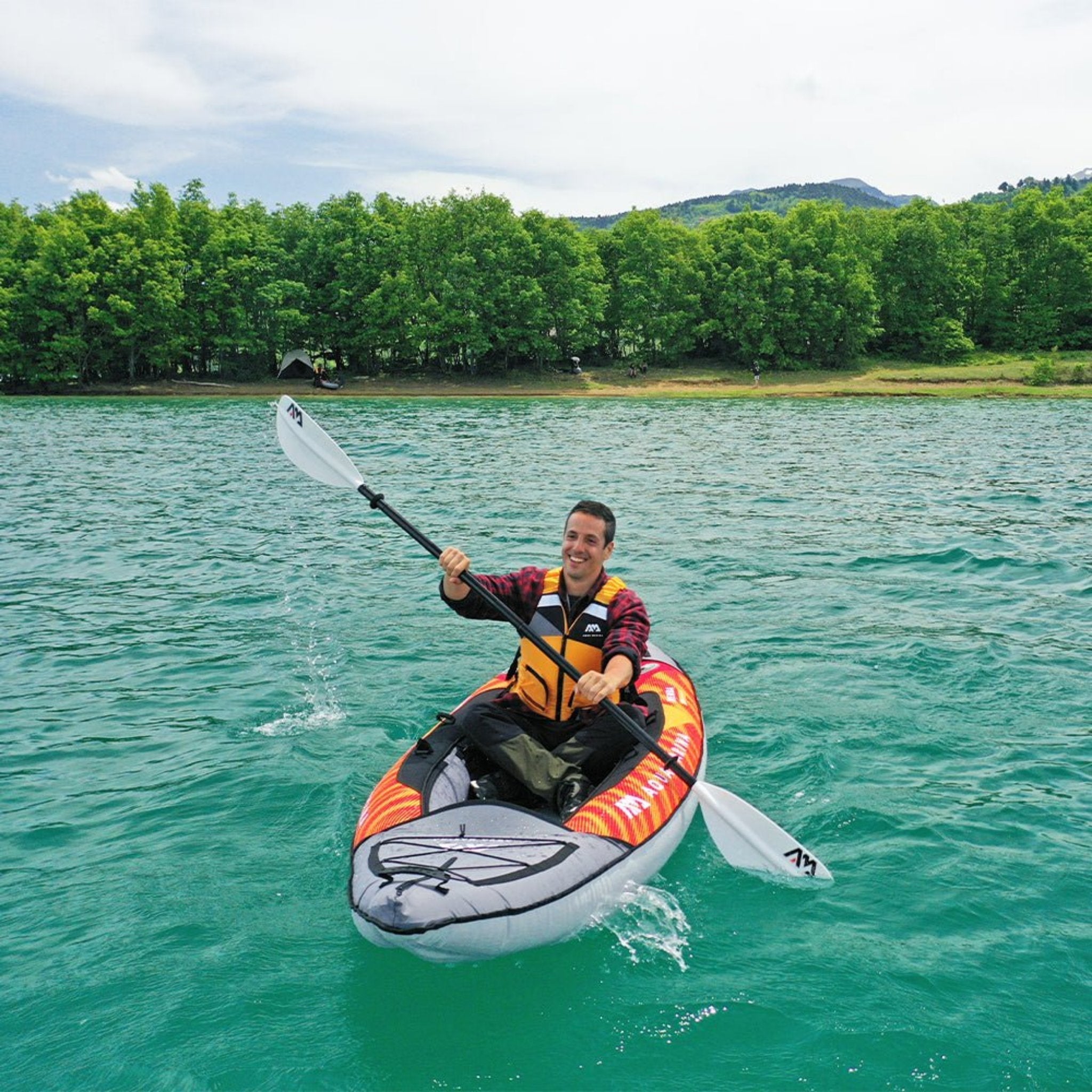 Aqua Marina Memba 330 1 Person Ultra Stiff Touring Kayak With Double Wall Fabric Floor 10Ft Sak56789 973016