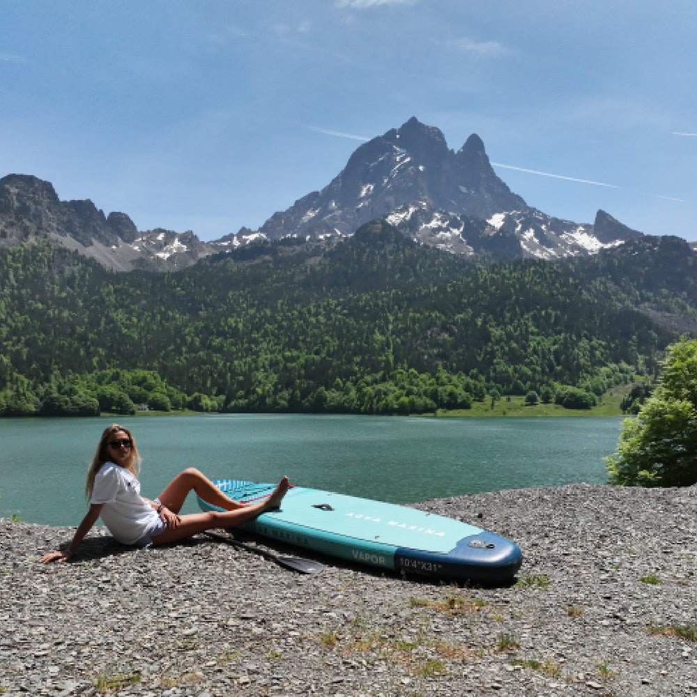 Aqua Marina Vapor Bt 23Vap All Around Sup W Sand Ripple Grooved Eva Footpad 10Ft Sak60532 769743