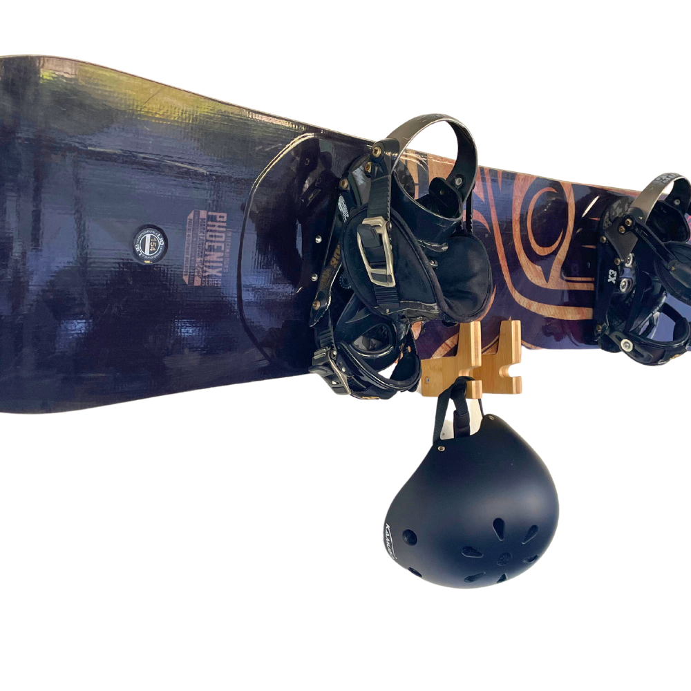 Bamboo Skate & Snowboard Wall Rack