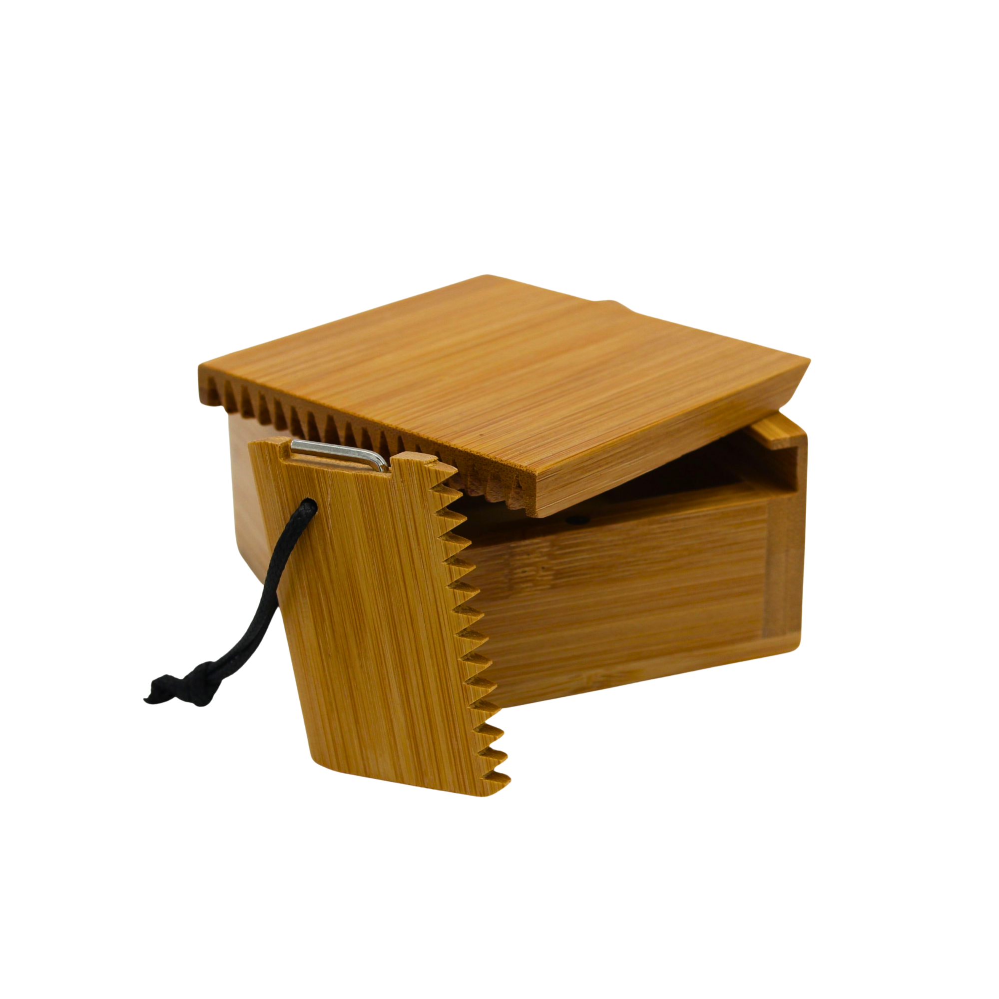Bamboo Wax Box Holder Comb
