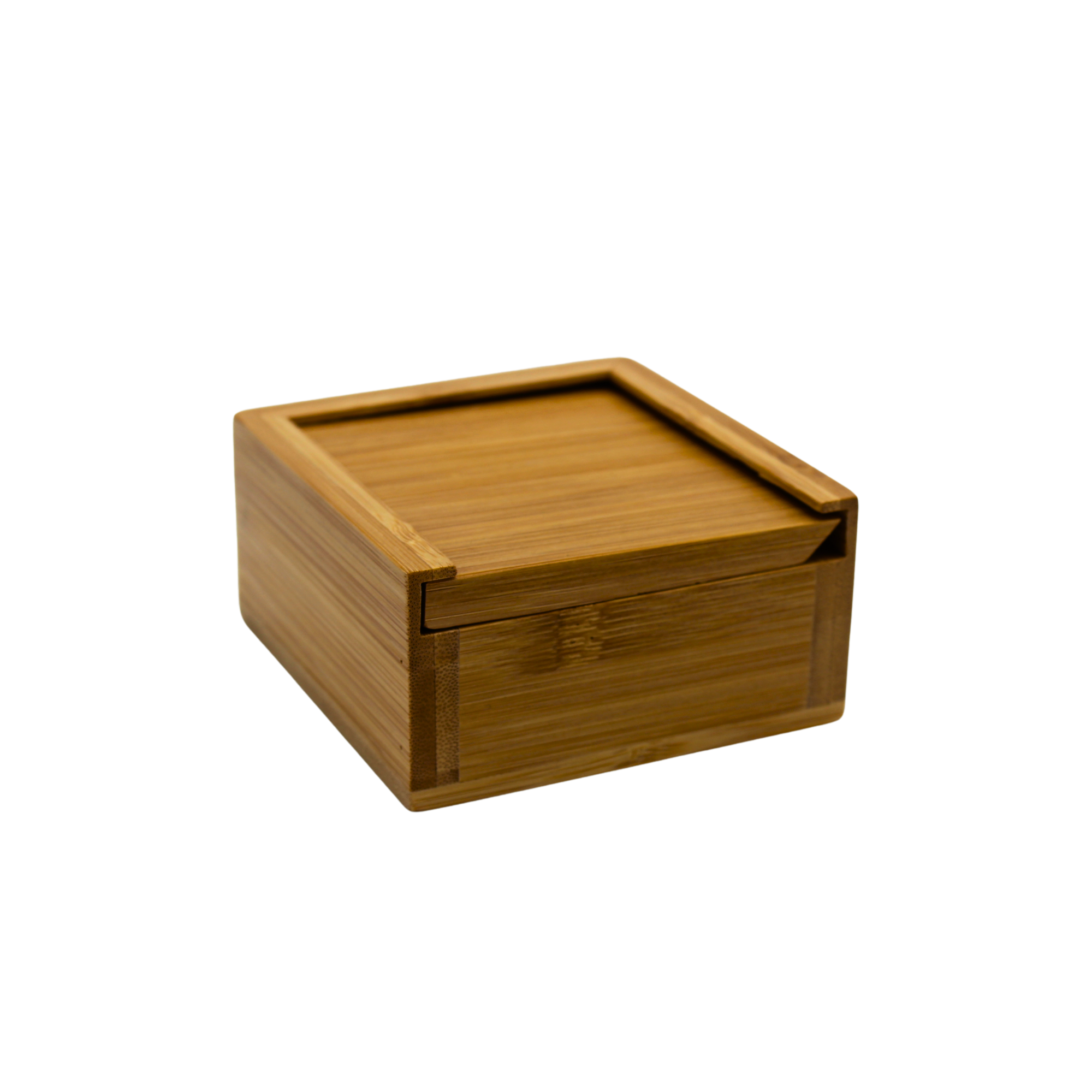 Bamboo Wax Box Holder Lid Closed