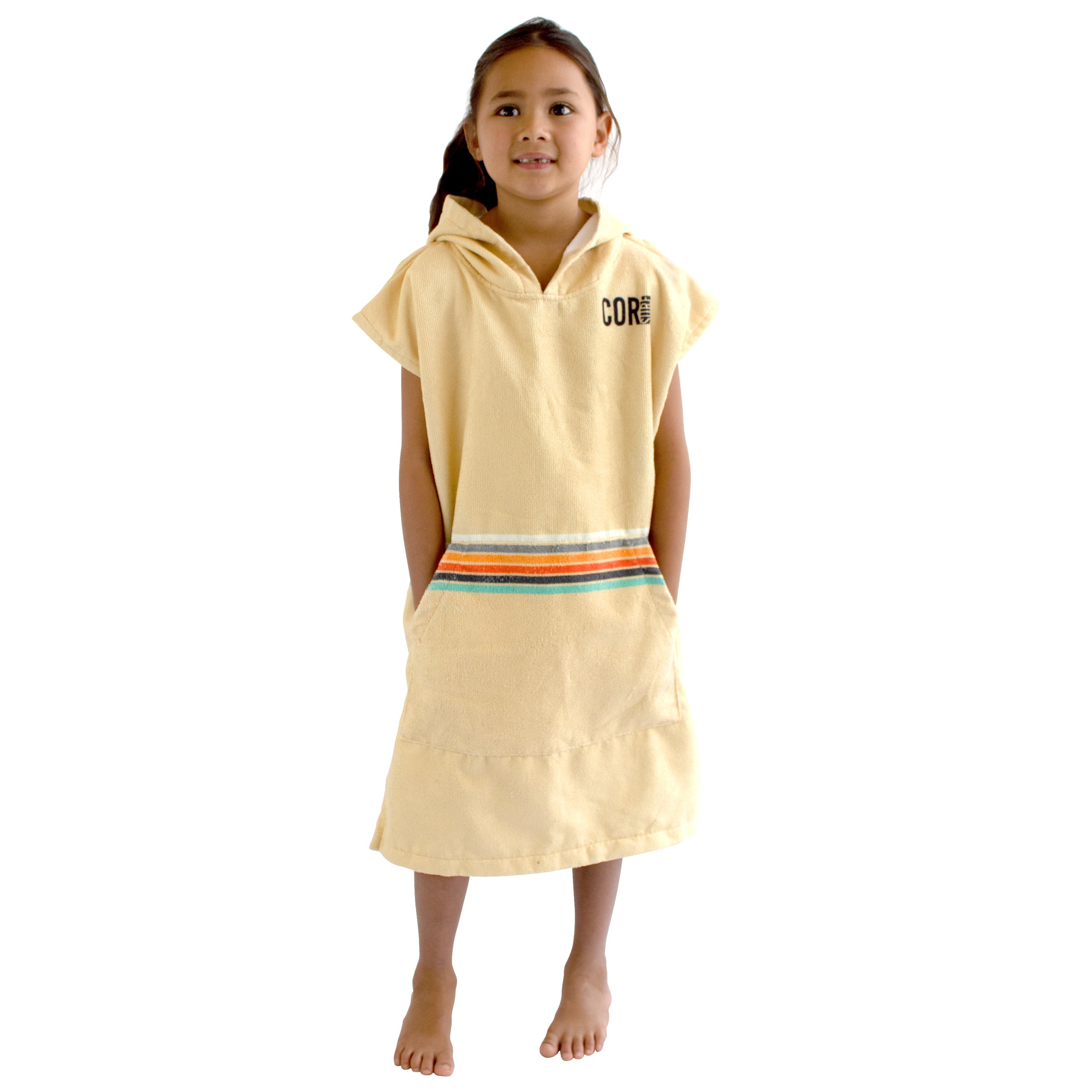 Childrens Changing Towel Poncho Girls Boys Retro Sand