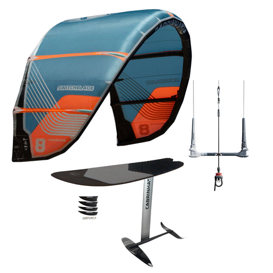 Kitesurf & Kitefoil Package: Switchblade 8m, Double Agent 145cm, Hi Rise Speed Foil
