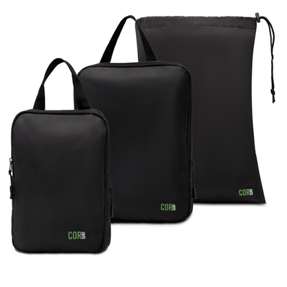 Island Hopper Travel Bundle - Backpack + Toiletry Bag + Compression Packing Cubes with YKK