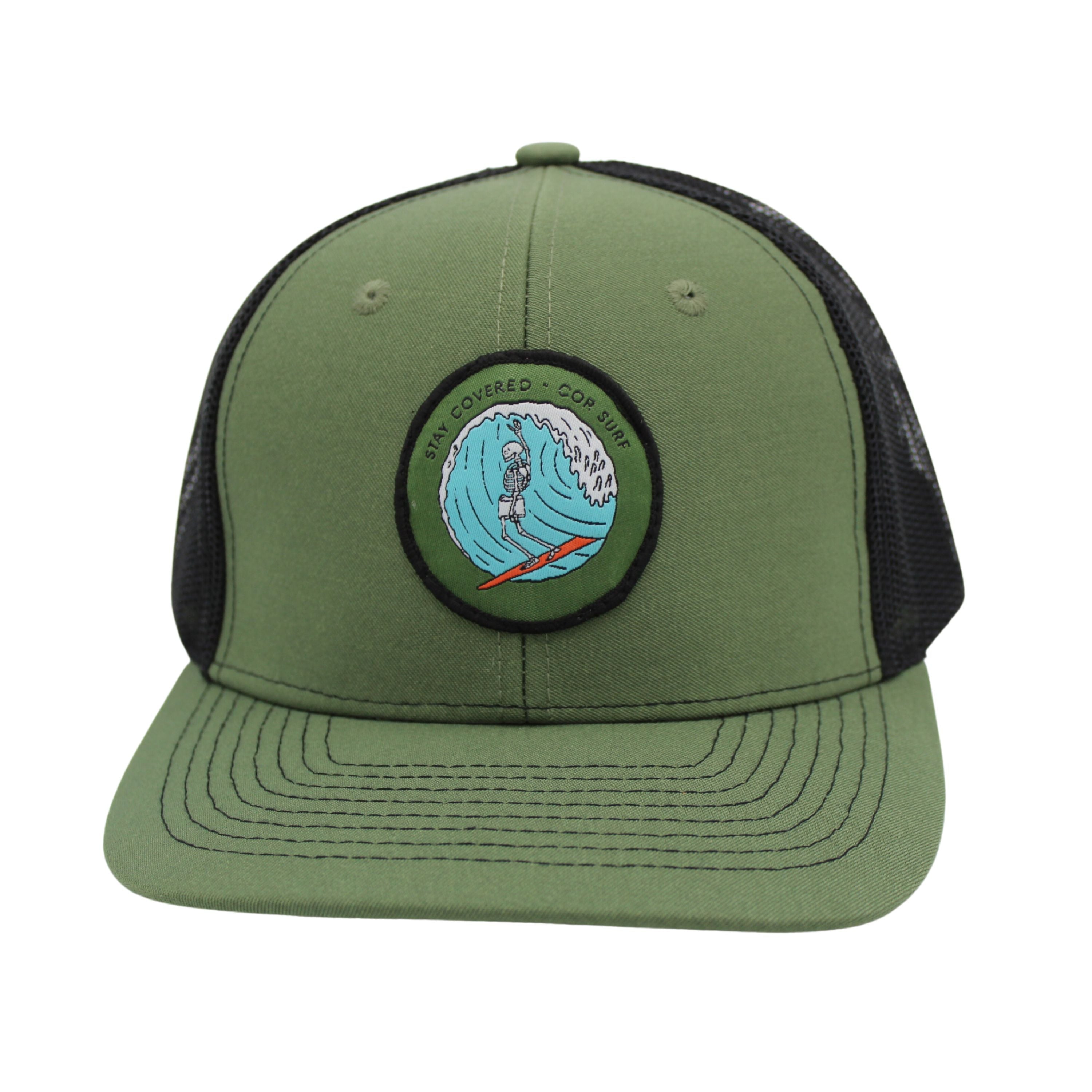 Cor Surf Trucker Mesh Snapback Baseball Caps Front Green