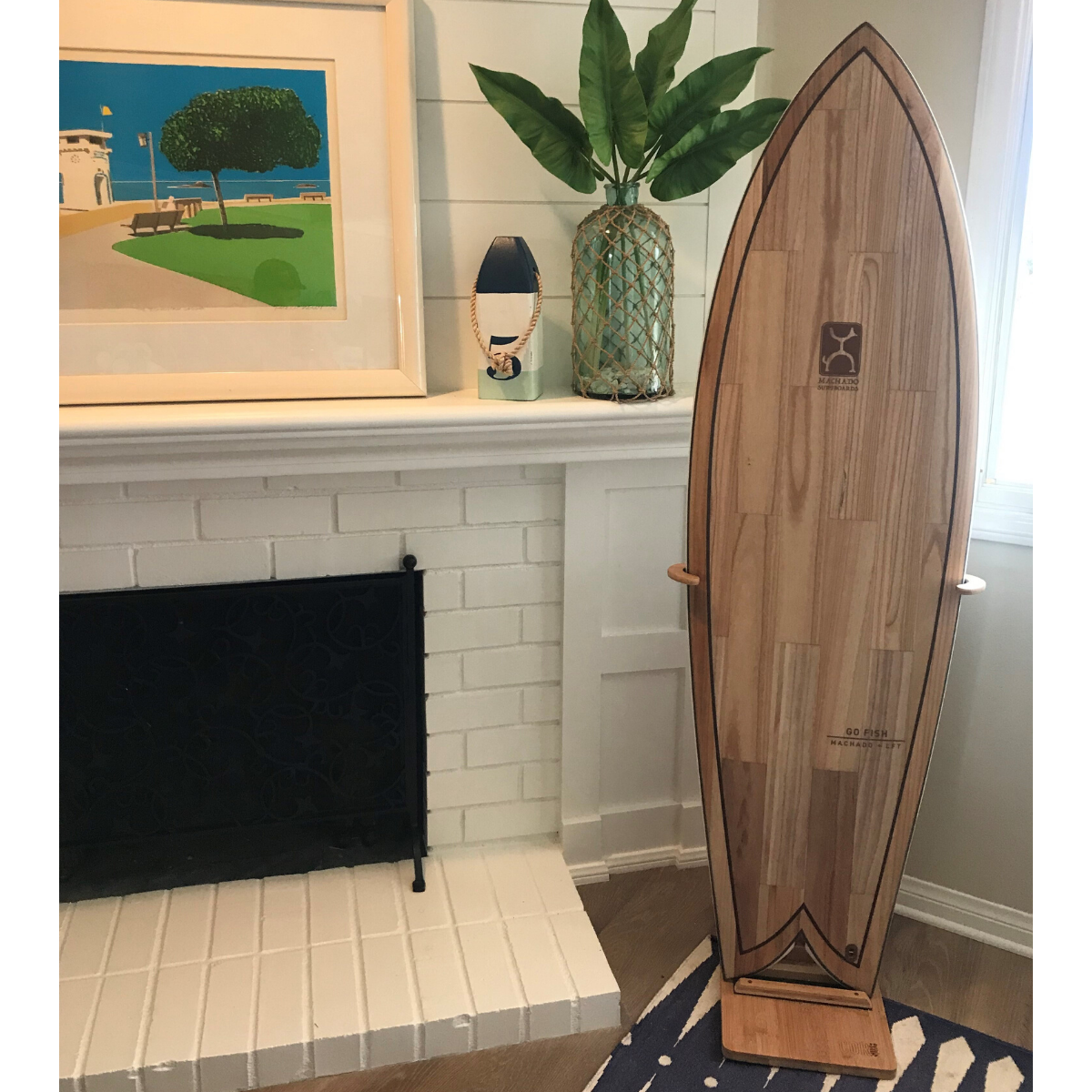 Bamboo Surfboard Display Stand Longboards Or Shortboards 4