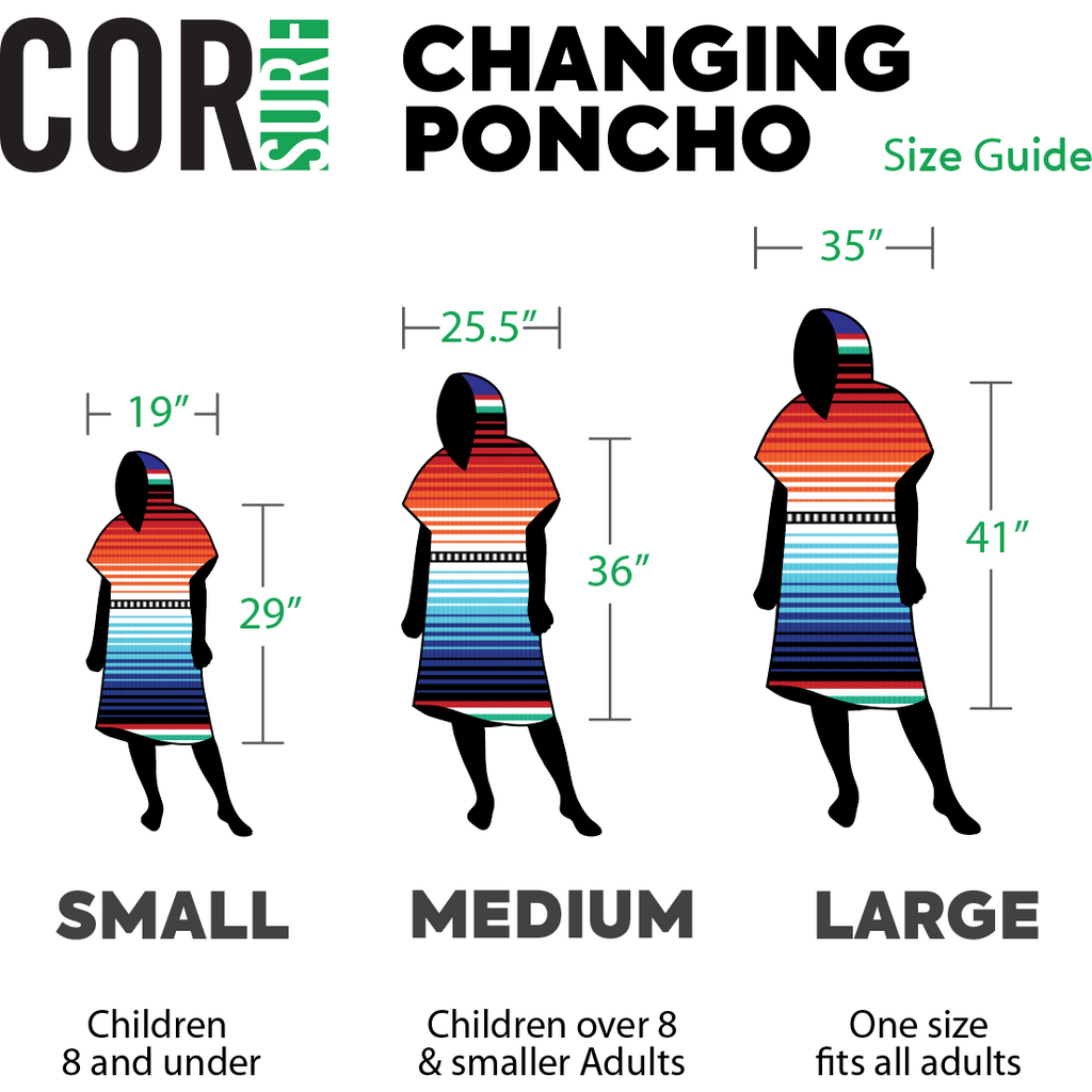 Kids Changing Towel Poncho Solid Colors 4