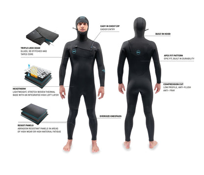 Dakine 2021 Mens Mission Chest Zip Hooded 6/5/4Mm