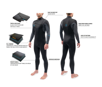 Dakine 2021 Mens Quantum Chest Zip Full 5/4/3Mm