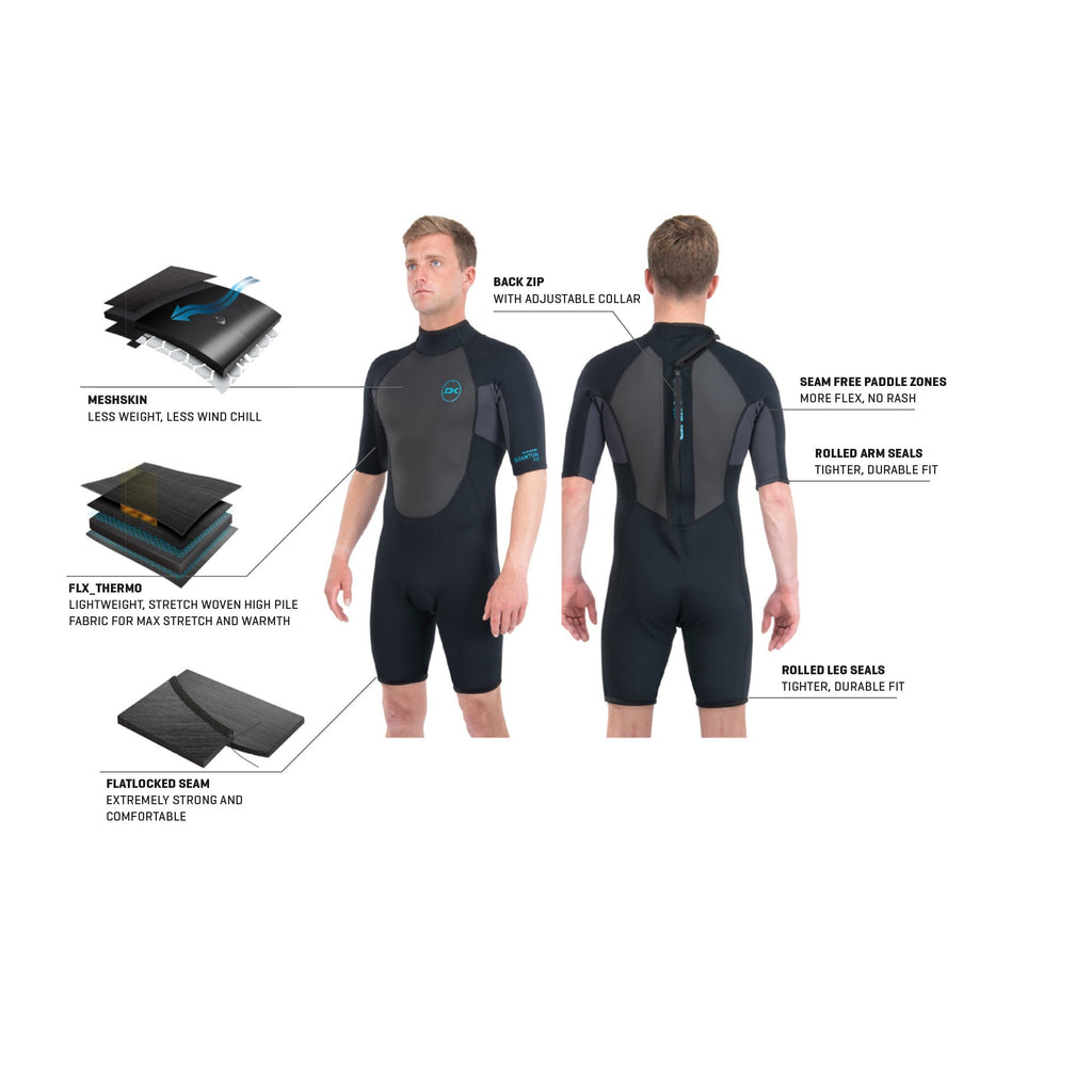 Dakine Mens Quantum Back Zip Shorty 22 2