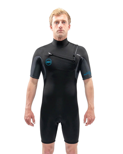 Dakine Mens Quantum Chest Zip Shorty 2/2mm Flatlock