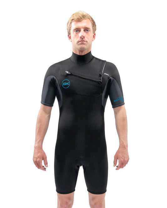 Dakine Mens Quantum Chest Zip Shorty 2/2mm Flatlock