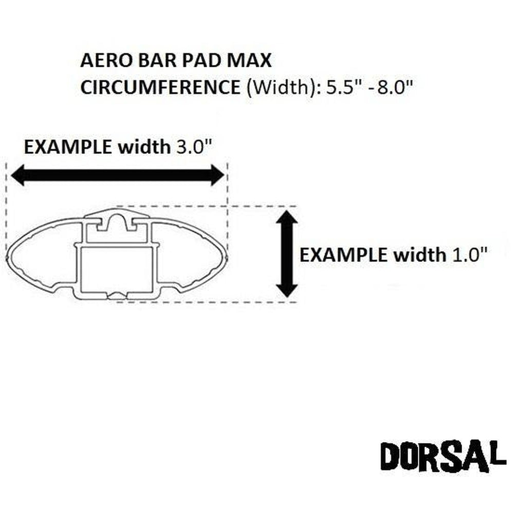 DORSAL Aero Roof Rack Pads for Crossbars - Set of 2 for Surfboards Kayaks SUP Snowboards Paddleboard and Canoe