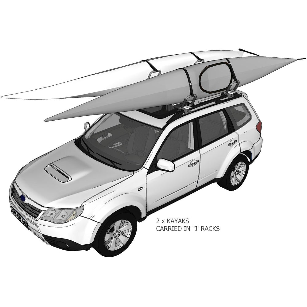 Dorsal Kayak Rack Set 2Pcs J Bar Rack For Canoe Sup Board Boat On Roof Top Mount Crossbars 2
