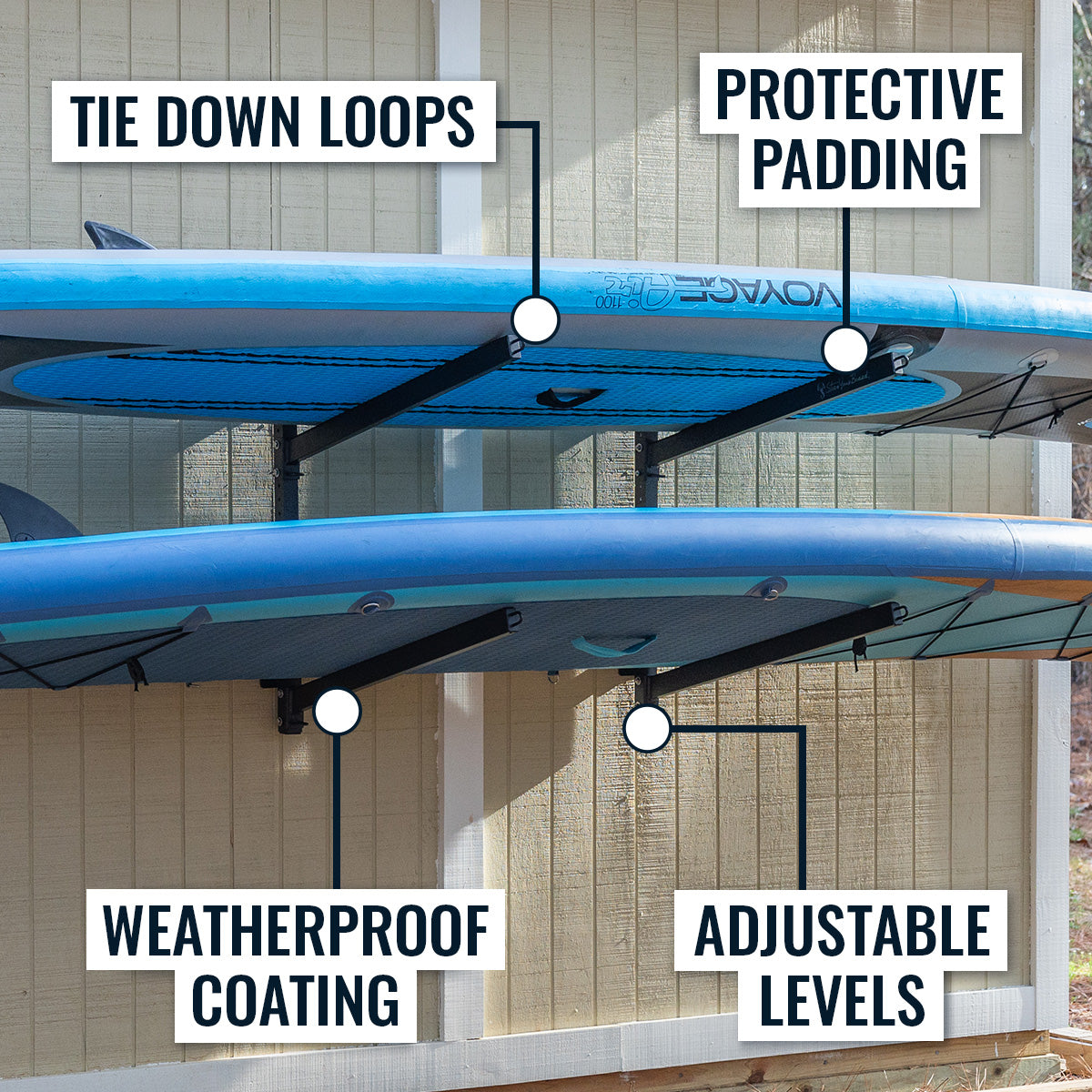 Sandbridge Sup Surfboard Storage Outdoor Adjustable Rack 2 Level 3