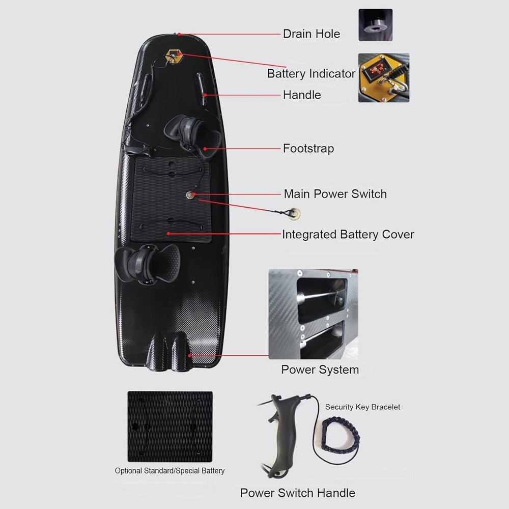 Hdt High Performance 10Kw Electric Motorized Abs Water Jet Surfboard 96251473 836579