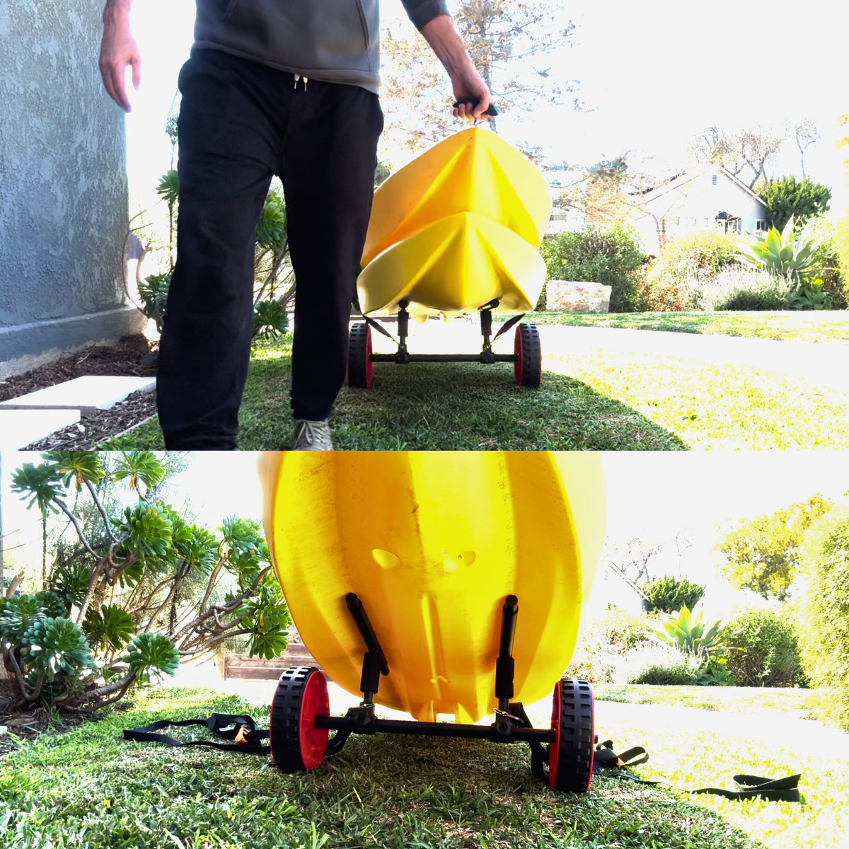 Adjustable 3 In 1 Sup And Kayak Transport Cart 9