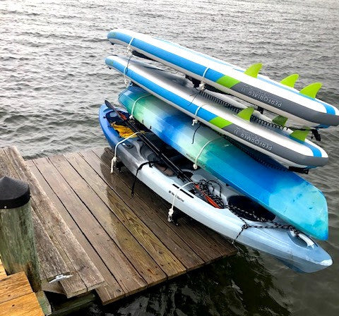 Broadwater Paddleboard Storage Adjustable Dock Rack Over The Water 4 Levels 8