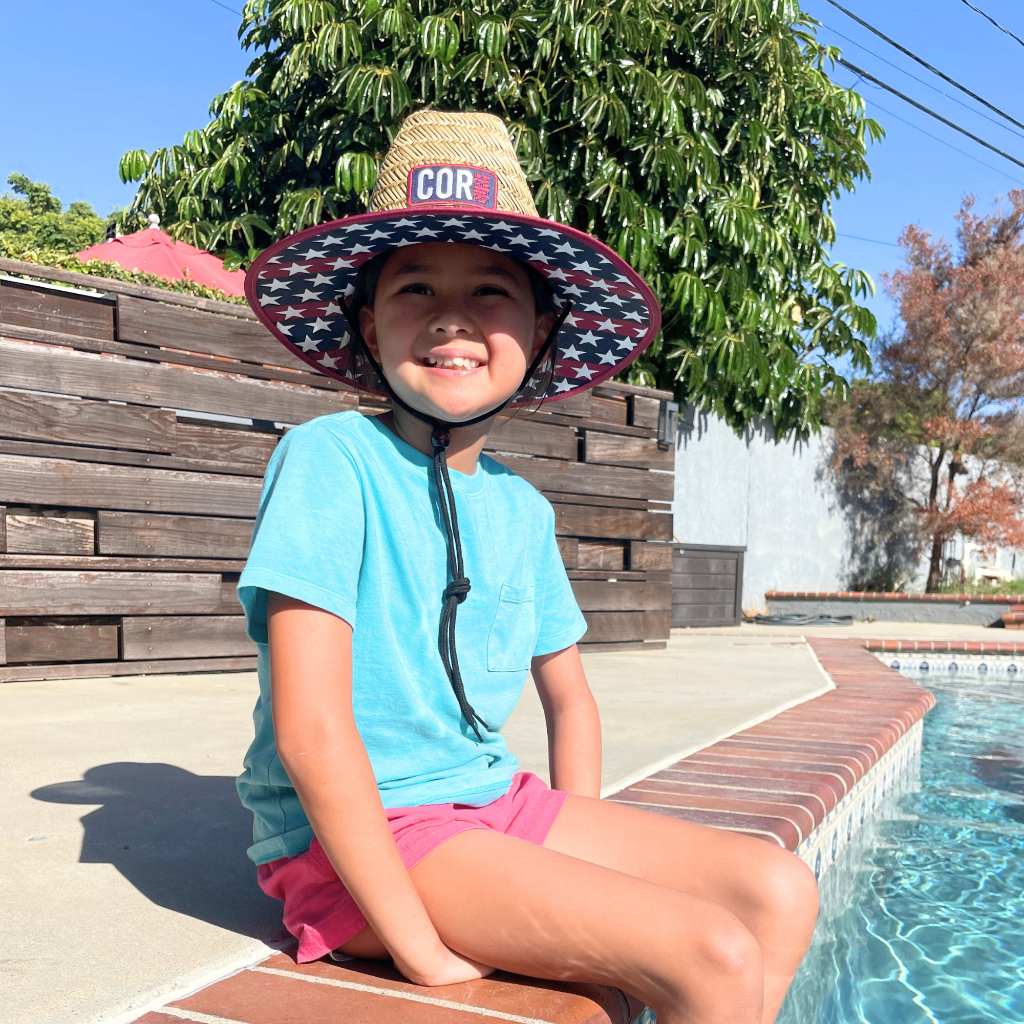 Kids Kaui Straw Beach Sun Hat