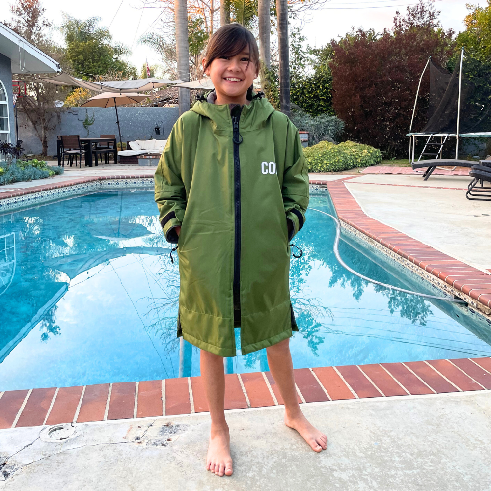 Kids Swim Parka Xxs Green