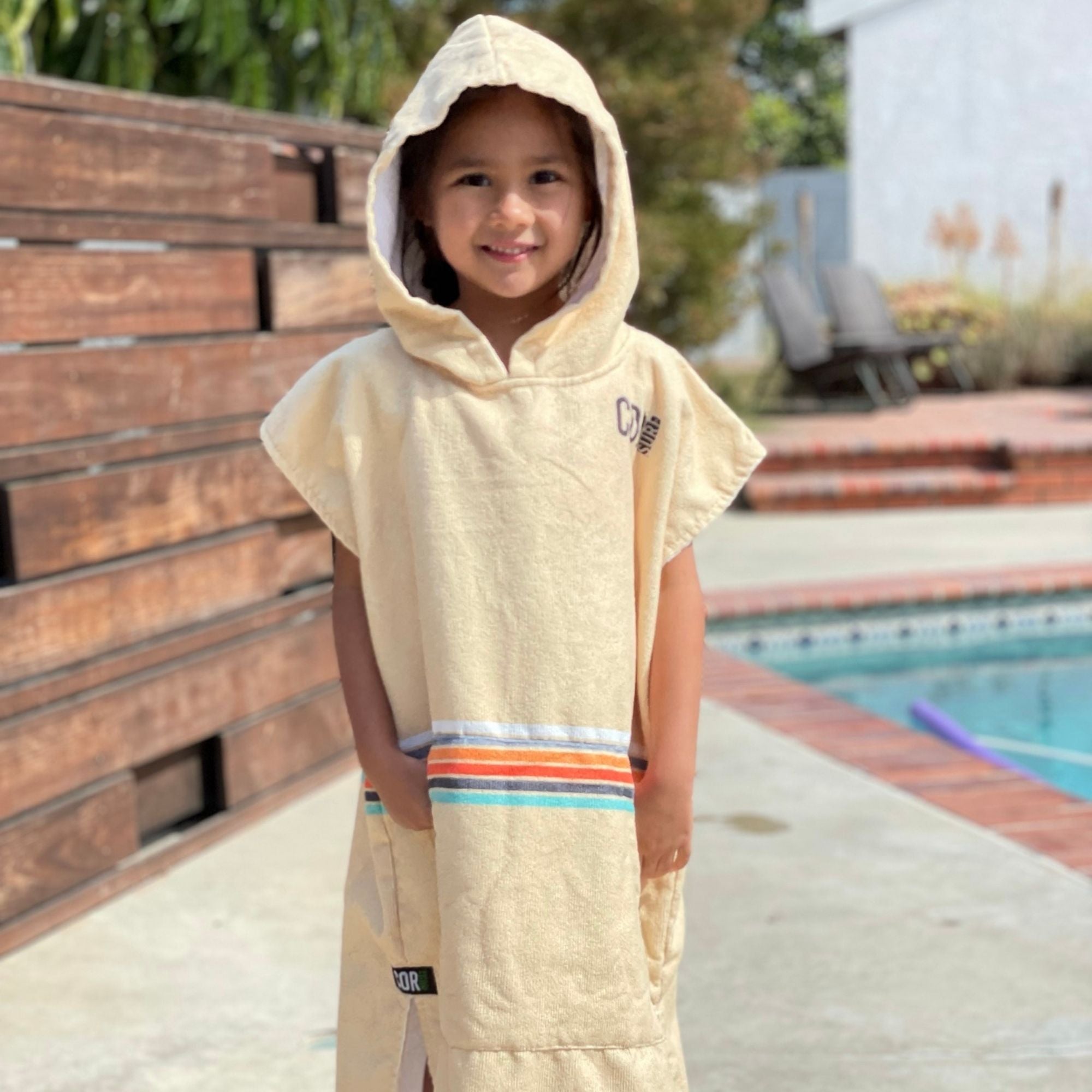 Retro Sand Changing Towel Poncho Kids Small 2
