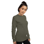 Mens Long Sleeve Shirt Military Green Right Front 63C88Bce3Ecd5
