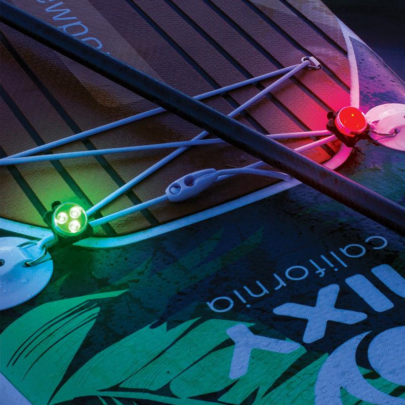 Nixy Paddleboard Navigation Lights Green Red