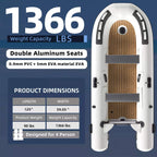 Portable Inflatable Dinghy Boat Kit With Accessories Sak93784 Dimensions