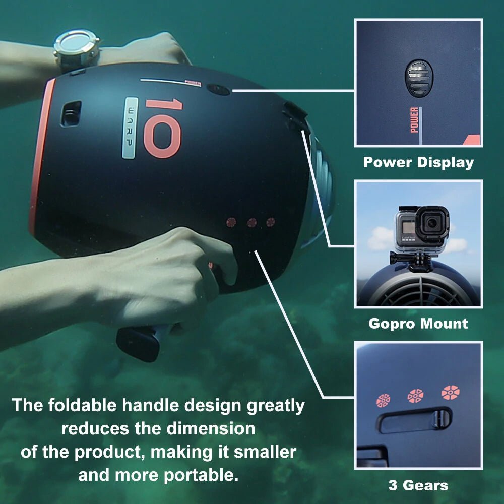Rbs Warp 10 630W 3 Speed Underwater Sea Scooter For Scuba Diving And Snorkeling 94185736 994947