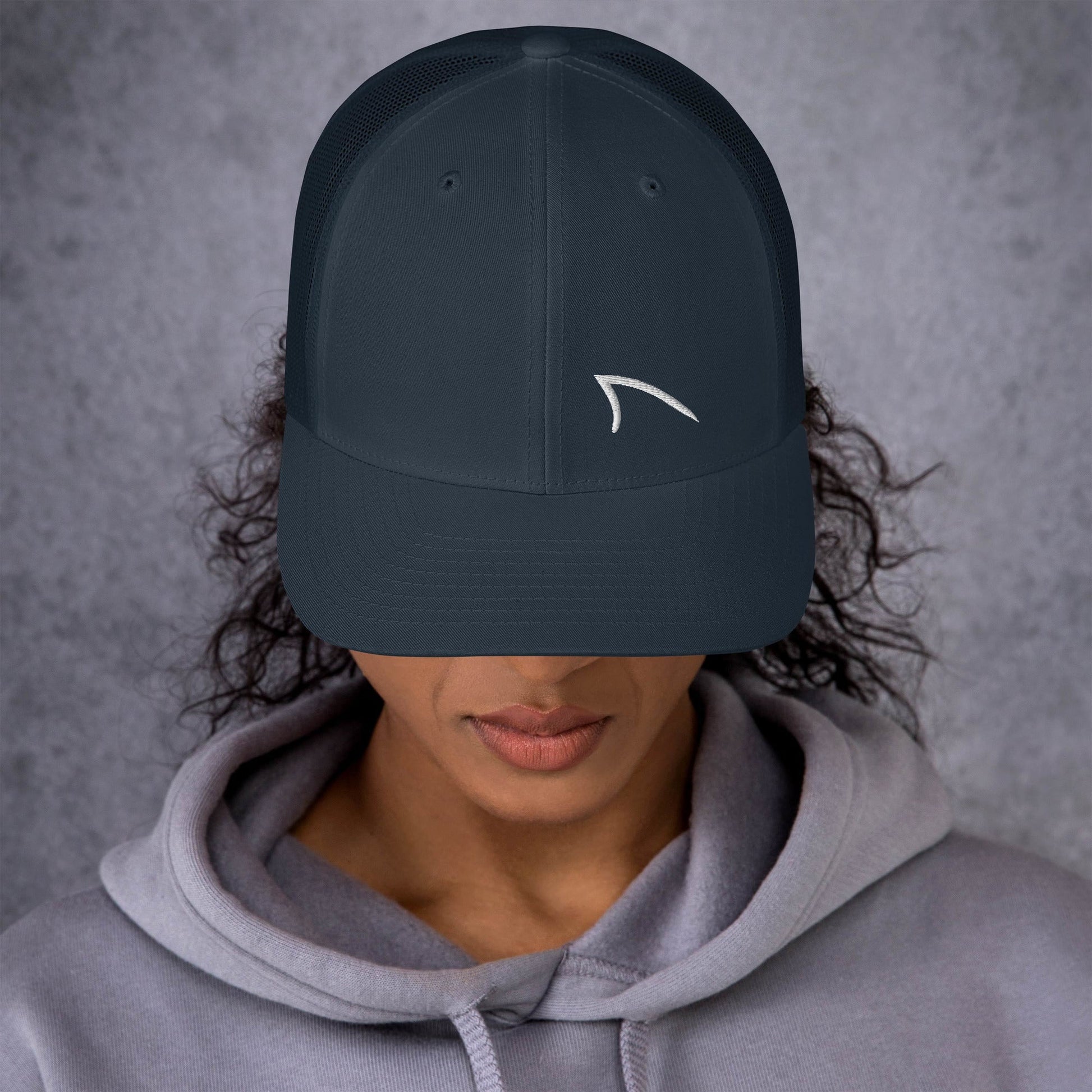 Retro Trucker Hat Navy Front 63C0Df6A9510A