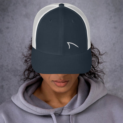 Retro Trucker Hat Navy White Front 63C0Df6A95252