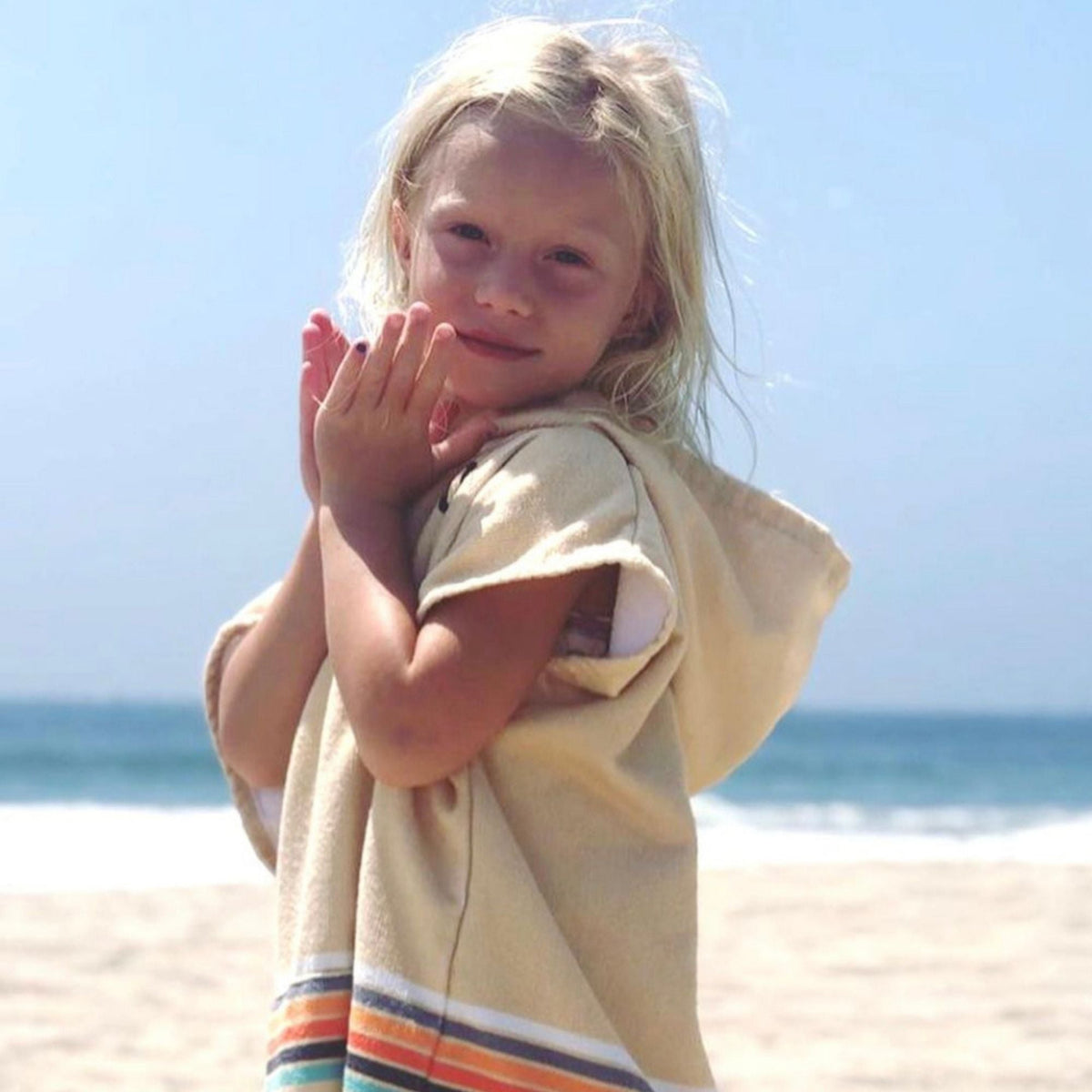 Retro Sand Changing Towel Poncho Kids Small 3