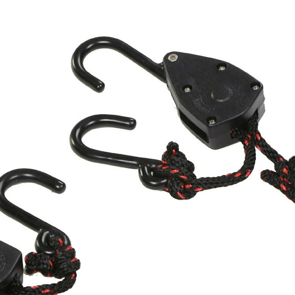 Dorsal Ratchet Canoe And Kayak Bow And Stern Tie Downs 1 4 Heavy Duty Adjustable Rope Hanger Grow Light 2 Pack 3
