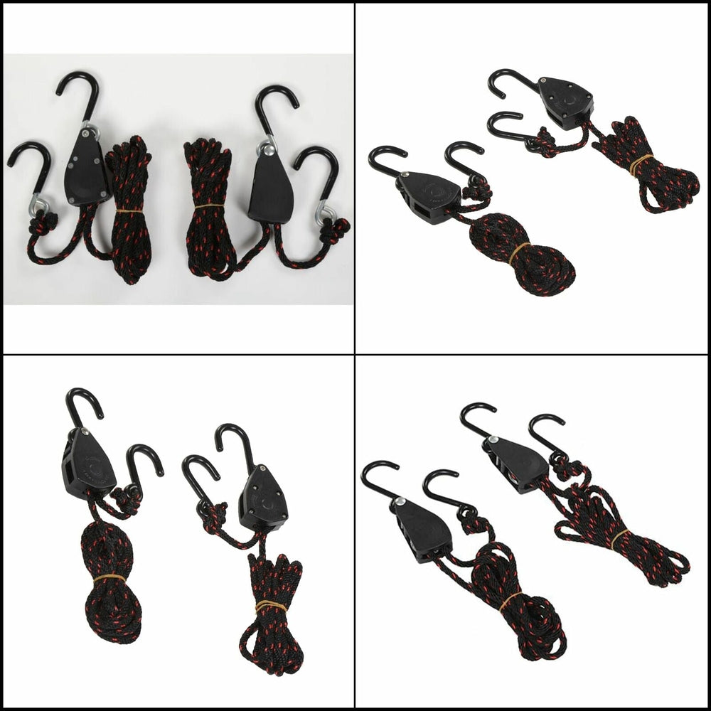 Dorsal Ratchet Canoe And Kayak Bow And Stern Tie Downs 1 4 Heavy Duty Adjustable Rope Hanger Grow Light 2 Pack 2