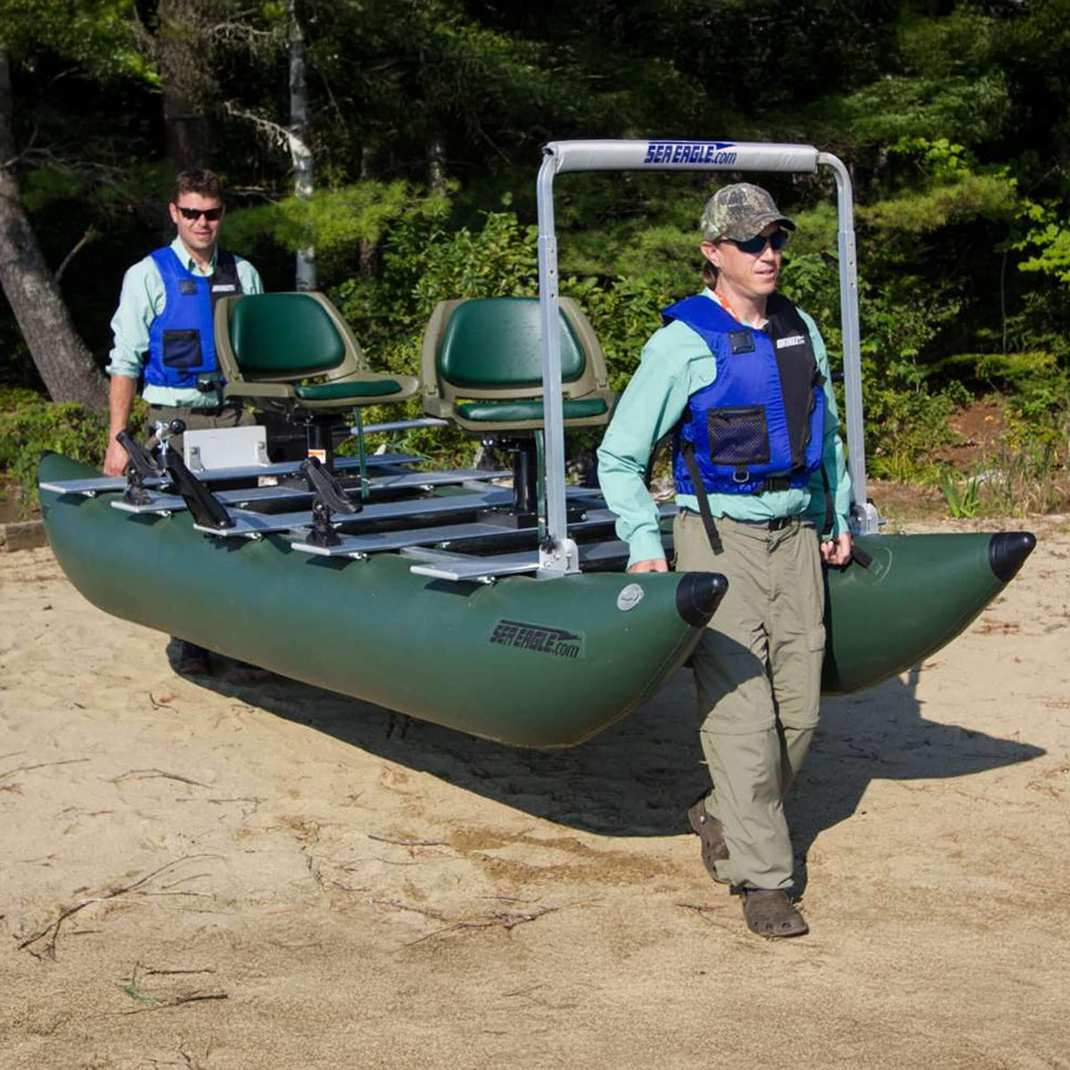Sea Eagle 375Fc Foldcat 2 Persons Inflatable Fishing Lightweight Pontoon Boat 375Fc Lightweight Sak34652