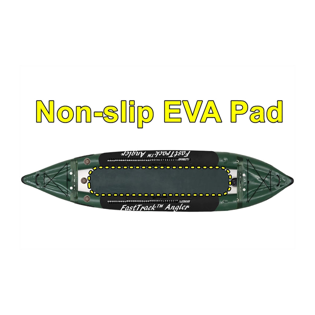 Sea Eagle 385Fta Fasttrack 2 Persons Angler Inflatable Hunter Green Fishing Kayak 12Ft 385Fta Eva Pad Sak80139