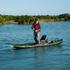 Sea Eagle 385Fta Fasttrack 2 Persons Angler Inflatable Hunter Green Fishing Kayak 12Ft 385Fta River View Sak80139