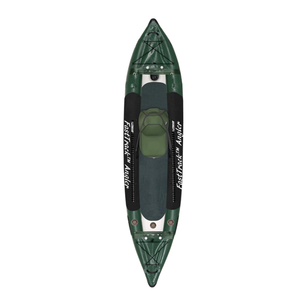 Sea Eagle 385Fta Fasttrack 2 Persons Angler Inflatable Hunter Green Fishing Kayak 12Ft 385Fta Upper View Sak80139