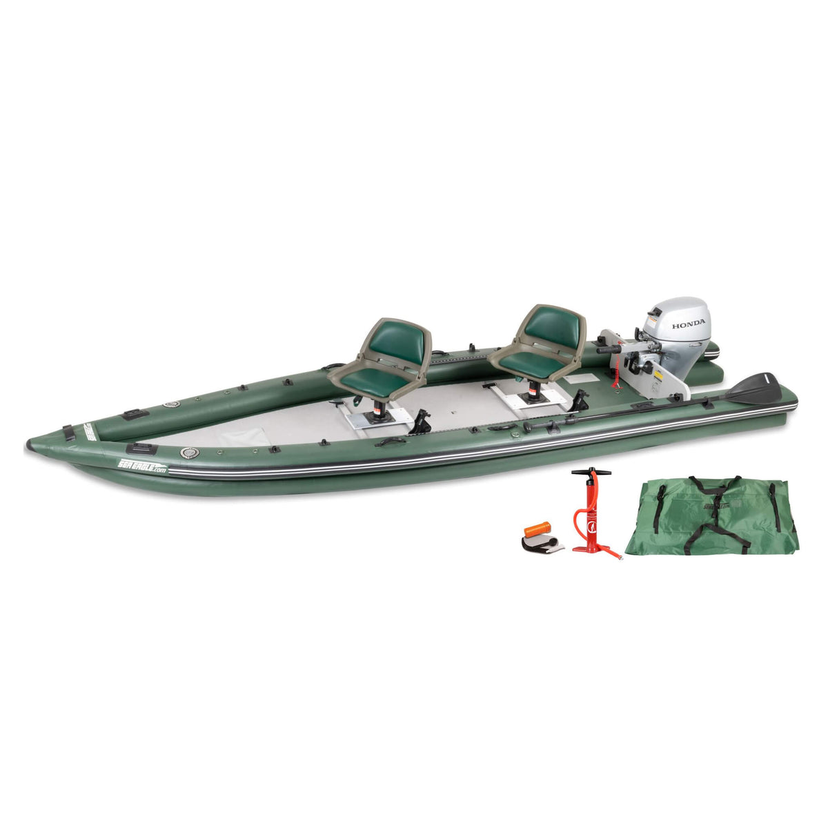 Sea Eagle Boats Fsk16K Fishskiff Inflatable Fishing Boat 16Ft Sak57351 Honda 10 Hp Motor Package